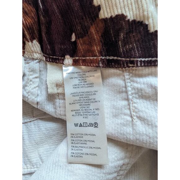 NWT Maeve The Colette Cropped Corduroy Wide Leg Pants Size 28 Cow #8F512 - Picture 10 of 11